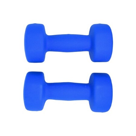 Aleko MDB10 Non-Slip Hexagonal Shaped Weight Dumbbells - 10 lbs - Blue - MDB10